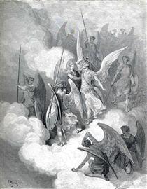 Abdiel and Satan - Gustave Doré