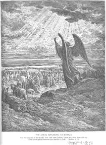 Um Anjo Aparece aos Israelitas - Gustave Doré