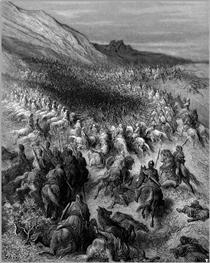 Crusaders surrounded by Saladin's army - Gustave Doré