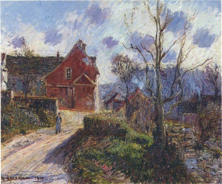 The red painted house - Gustave Loiseau