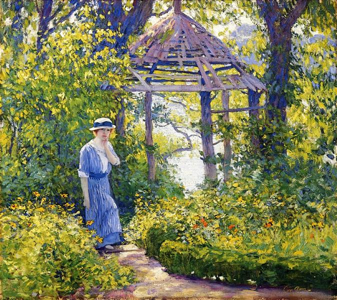 Girl in a Wickford Garden, New England - Ги Роуз