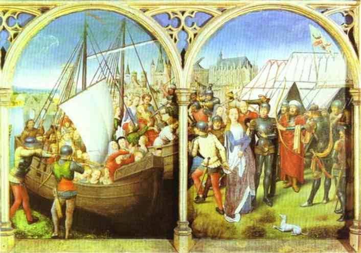 Мученичество Св. Урсулы и её спутников (Рака Св. Урсулы), 1489 - Ганс Мемлинг