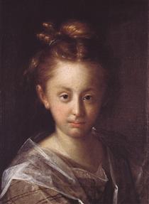 Portrait of a girl (Maria Maxmiliana) - Hans von Aachen