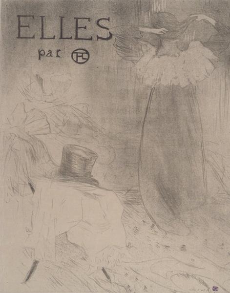 Couverture for Elles, c.1896 - Henri de Toulouse-Lautrec