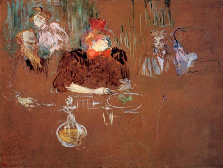 Dinner at the House of M. and Mme. Nathanson, 1898 - Henri de Toulouse-Lautrec