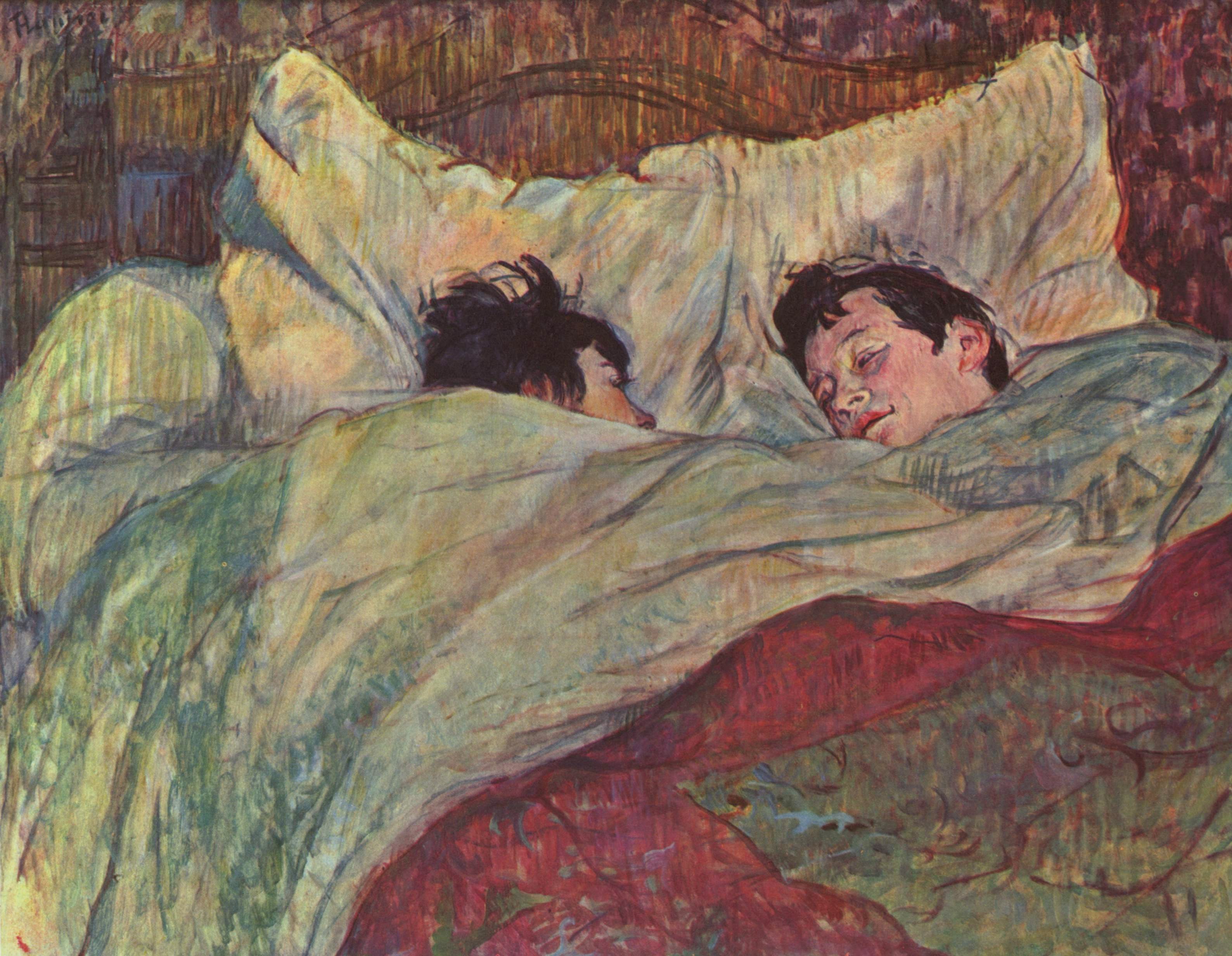 LYING ON A YELLOW BED by Henri Toulouse Lautrec Matt/Glossy/Canvas Paper A4/A3 