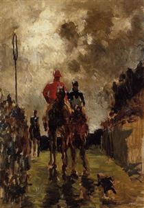 Los jockeys - Henri de Toulouse-Lautrec