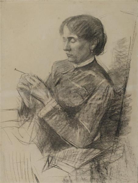 Portrait of Madame la Comtesse Adèle de Toulouse Lautrec, c.1882 - Анри де Тулуз-Лотрек