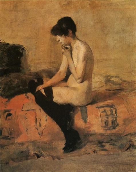 Study of a Nude, 1882 - Анрі де Тулуз-Лотрек