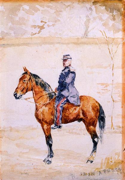 The General at the River, c.1881 - 1882 - Анрі де Тулуз-Лотрек