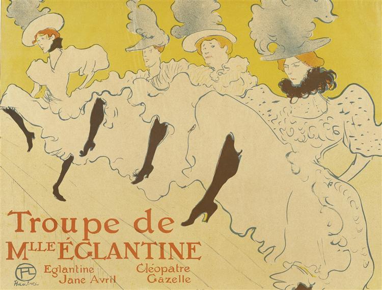 Troupe de Mlle Elegantine (affiche), 1896 - Анрі де Тулуз-Лотрек