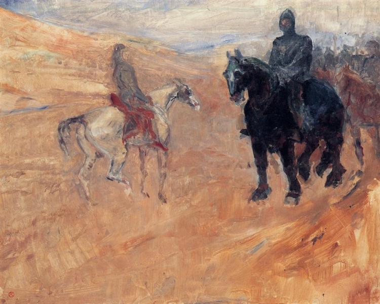 Two Knights in Armor, c.1900 - Анрі де Тулуз-Лотрек