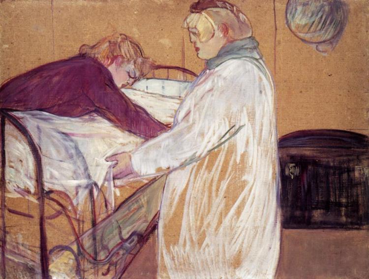 Two Women Making the Bed, 1891 - 亨利·德·土魯斯-羅特列克