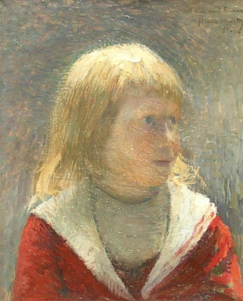 Child in Red Jacket, 1891 - Анрі Мартен