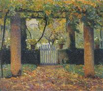 Garden door in Bower - Henri Martin