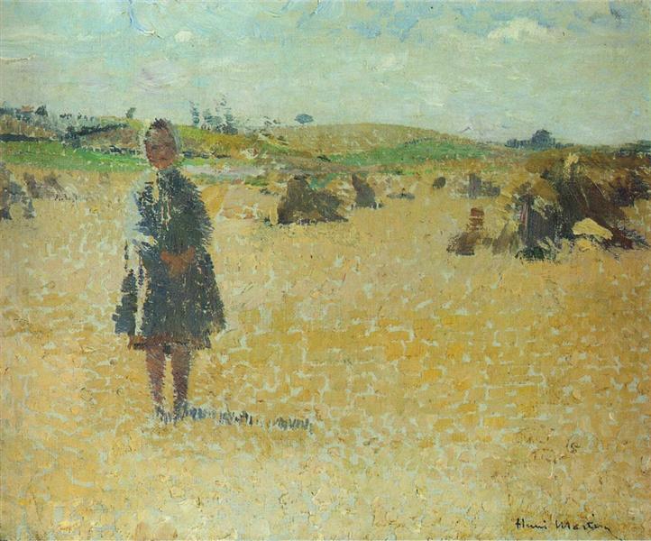 Young Girl in the Fields - Анри Мартен