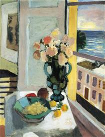 Flowers in front of a Window - Henri Matisse