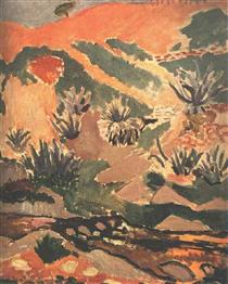 Landscape with Brook (Brook with Aloes) - Анри Матисс