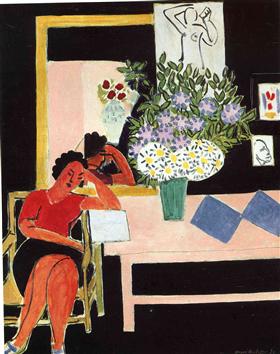 Reader on a Black Background - Henri Matisse