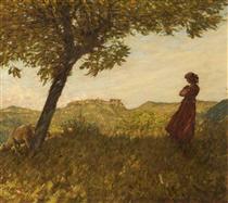 A Ligurian Shepherdess - Henry Herbert La Thangue