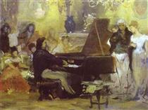 Chopin Performing in the Guest-Hall of Anton Radziville in Berlin in 1829 - Генрих Семирадский