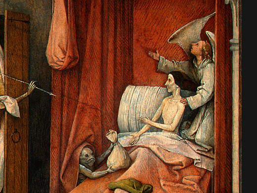 Death and the Miser (detail), c.1494 - c.1516 - Hieronymus Bosch