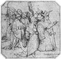 Група чоловічих фігур - Ієронімус Босх