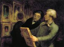 Amateurs at an Exhibition - Honore Daumier