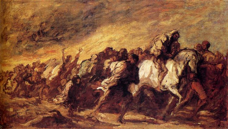 Emigrants or Fugitives - Honore Daumier