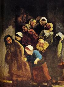 Leaving School - Honore Daumier