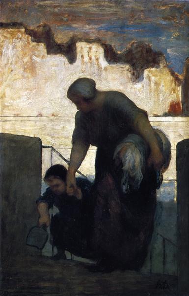 La lavandera, c.1860 - c.1861 - Honoré Daumier