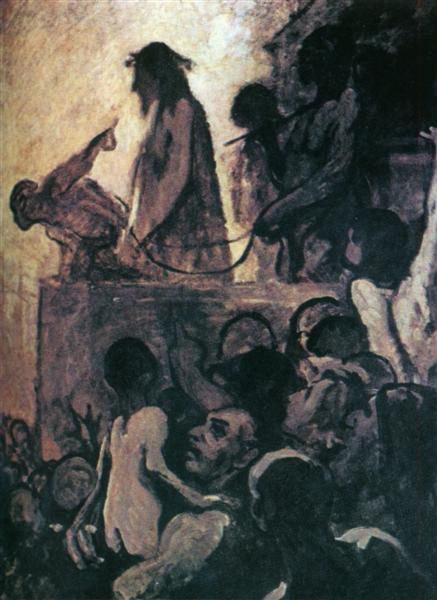 We want Barabbas (Ecce Homo), 1842 - 1852 - Honoré Daumier