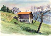 Mountain barn at 'Les Posses' above Gryon - Hubertine Heijermans