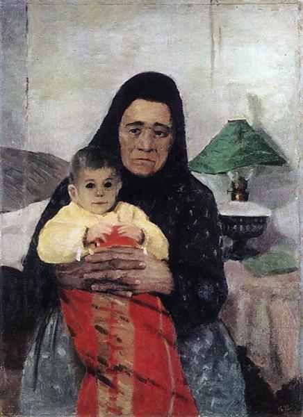 Nanny with Child, 1892 - Igor Grabar