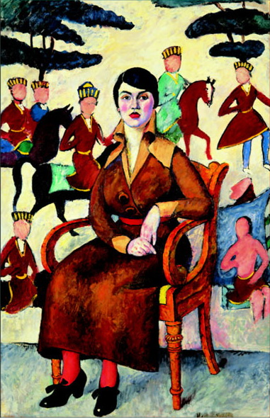 Портрет дамы в кресле, 1915 - Илья Машков