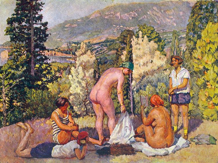 Солнечные ванны в Крыму, c.1920 - Илья Машков