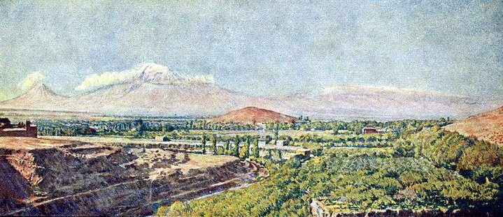 View of the valley Ararat - Ilja Iwanowitsch Maschkow