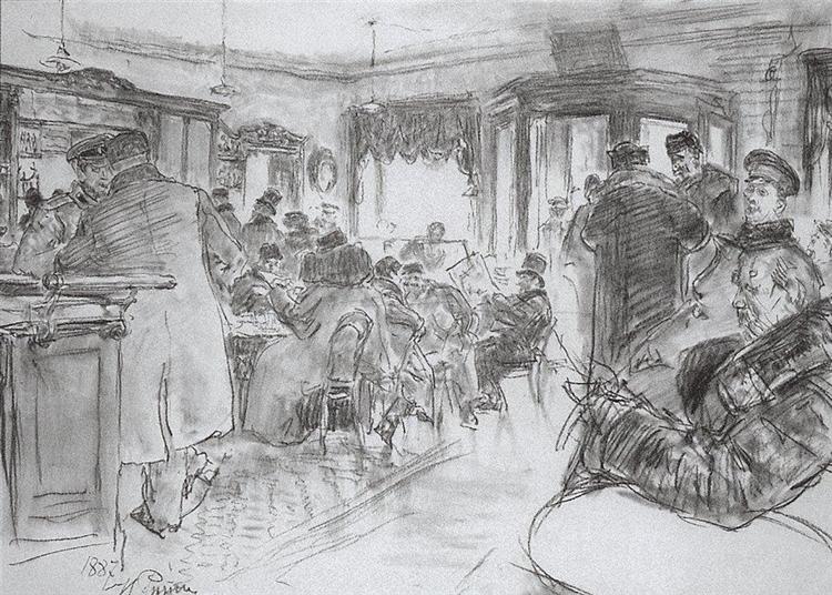 At Dominic's, 1887 - Ilya Yefimovich Repin