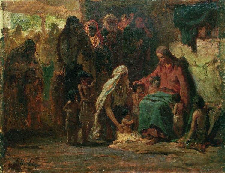 Blessing Children, c.1890 - 列賓