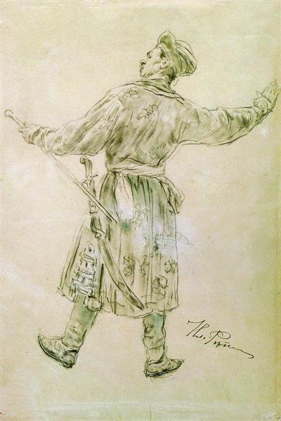 Figure of dancing man, 1900 - Ilia Répine
