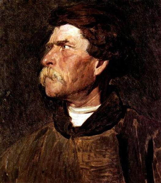 Head of peasant (study), 1880 - Ilya Yefimovich Repin