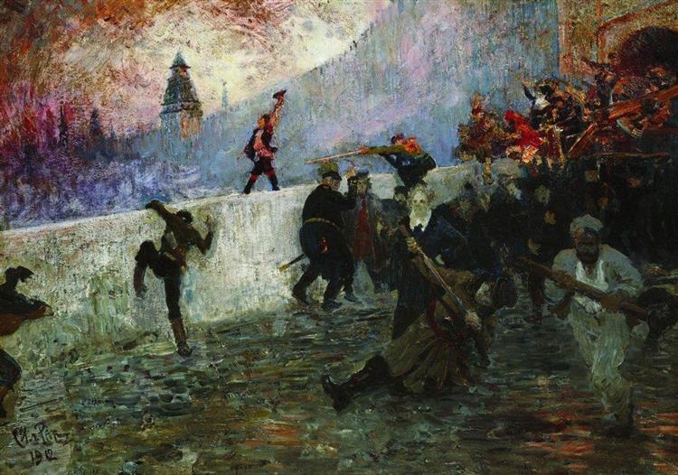 In the besieged Moscow in 1812, 1912 - Iliá Repin