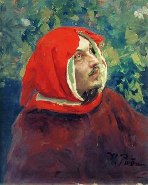 Portrait of Dante - Ilja Jefimowitsch Repin