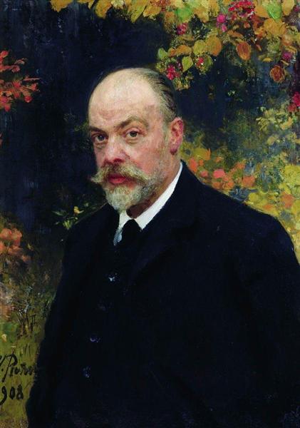 Portrait of Kryuchkov, 1908 - 列賓
