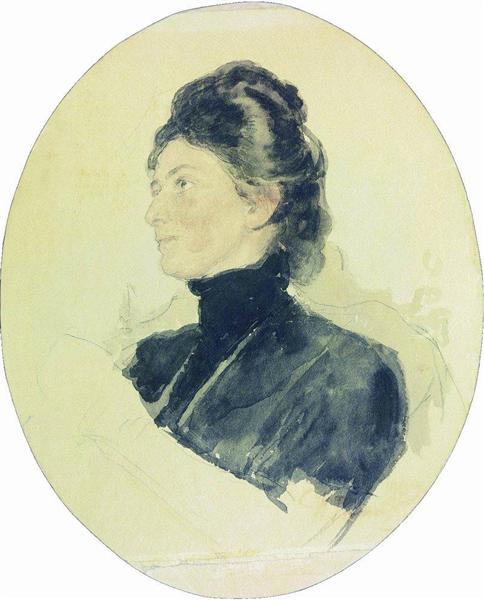 Portrait of Maria Borisovna Chukovskaya, 1909 - Ilja Jefimowitsch Repin