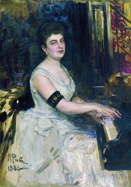 Portrait of pianist M.K. Benoit, 1887 - Iliá Repin