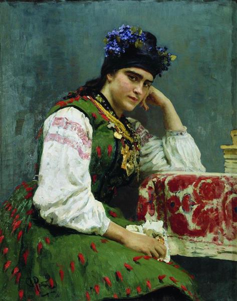 Portrait of Sophia Dragomirova, 1889 - Iliá Repin