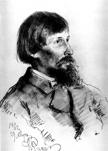 Portrait of the Artist Viktor Vasnetsov, 1882 - Iliá Repin
