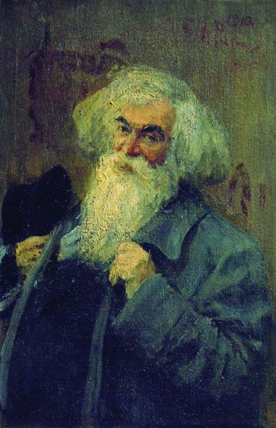 Portrait of the author Ieronim Yasinsky, 1910 - Ilya Repin