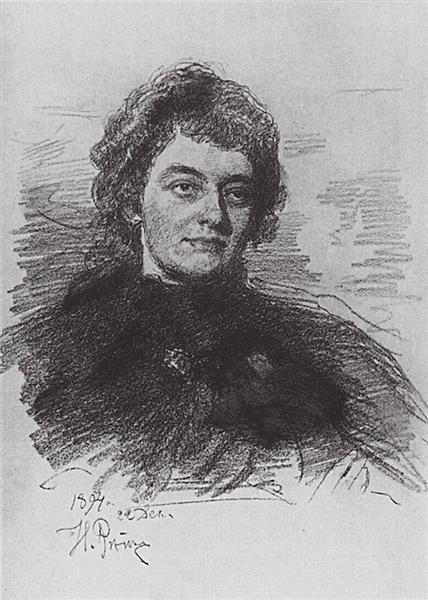 Portrait of Zinaida Nikolayevna Gippius, 1894 - Ilia Répine